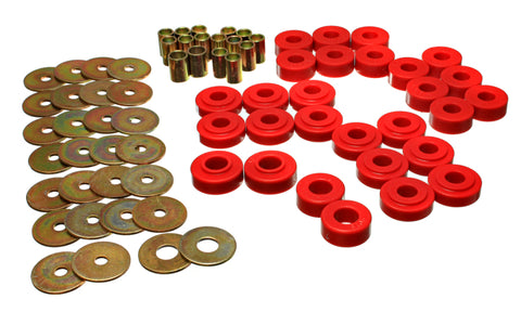 Energy Suspension Rr Spring Frame Shackle Kit - Red - 4.2127R