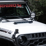Go Rhino Xplor Blackout Combo Series Sgl Row LED Light Bar w/Amber (Side/Track Mount) 39.5in. - Blk - 754004012CSS