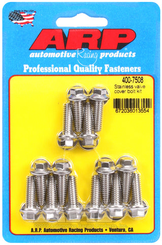 ARP Valve Cover Stainless Steel 1/4in x 20 Hex Bolt Kit (14/pkg) - 400-7508