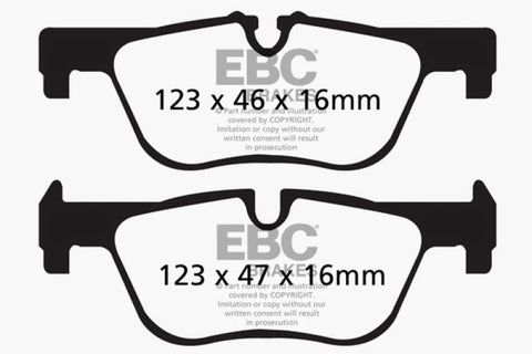 EBC 14+ BMW 228 Coupe 2.0 Turbo ATE calipers Redstuff Rear Brake Pads - DP32132C