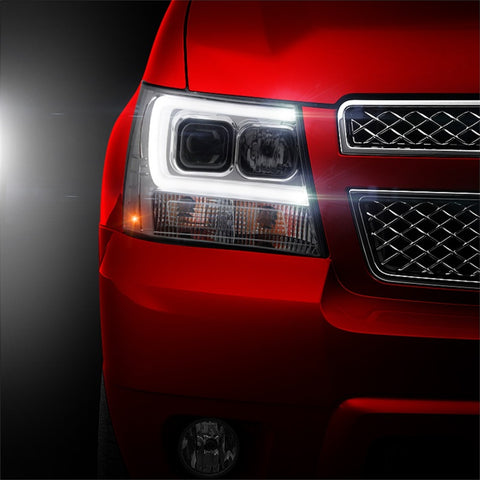 Spyder 07-14 Chevy Suburban/1500/2500/Tahoe V2 Projector Headlights Smoke PRO-YD-CSUB07V2-DRL-SM - 5082589