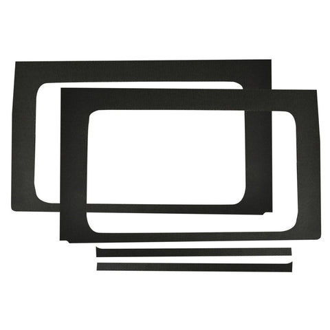 DEI 18-23 Jeep Wrangler JL 4-Door Boom Mat Rear Side Window Trim - 4 Piece - Black Leather Look - 50177