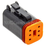 NAMZ Deutsch DT Series 6-Wire Plug & Wedgelock - Black (Repl. HD 72116-94BK) - DP-6B