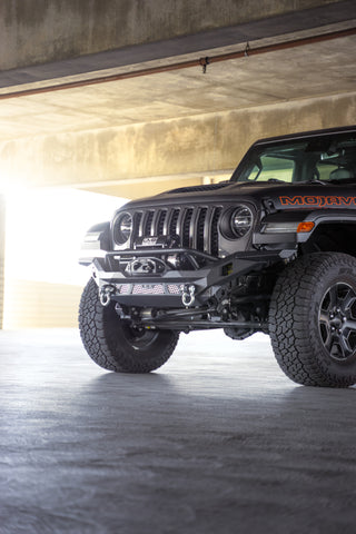 DV8 Offroad 07-18 Jeep Wrangler JK / 18-23 Wrangler JL / 20-23 Gladiator JT MTO Series Front Bumper - FBJL-12