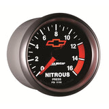Autometer GM Bowtie Black 2-1/16in 0-1600 PSI Nitrous Pressure - Digital Stepper Motor - 3674-00406