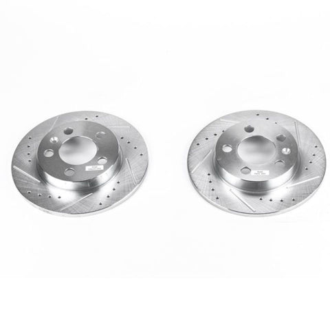 Power Stop 00-06 Audi TT Quattro Rear Evolution Drilled & Slotted Rotors - Pair - EBR657XPR