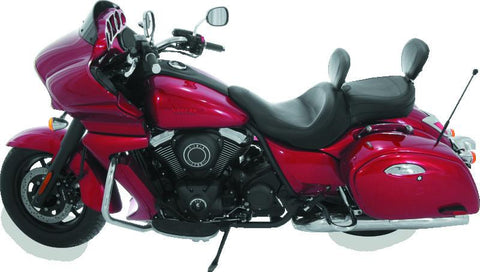 Mustang 08-21 Harley FL Touring Harley Saddlebag Lid Covers Diamond Stitch - Black - 77639