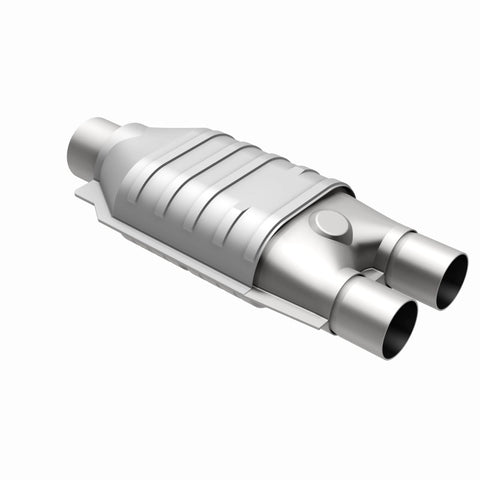 MagnaFlow Universal Catalytic Converter 2inch Inlet/2.5inch Outlet Dual/Single Oval Shape - 333007