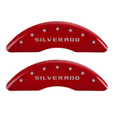 MGP 4 Caliper Covers Engraved Front & Rear Silverado Yellow finish black ch - 14173SSILYL
