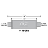 MagnaFlow Muffler Mag SS 14X4X4 2.5X2.5 - 10416