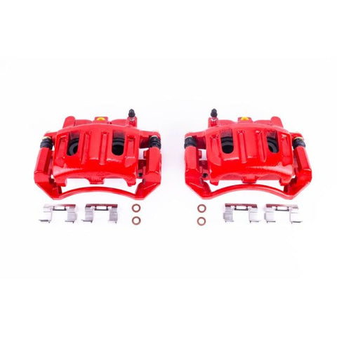 Power Stop 03-04 Dodge Dakota Front Red Calipers w/Brackets - Pair - S4862