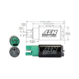 AEM 340LPH 65mm Fuel Pump Kit w/o Mounting Hooks - Ethanol Compatible - 50-1220