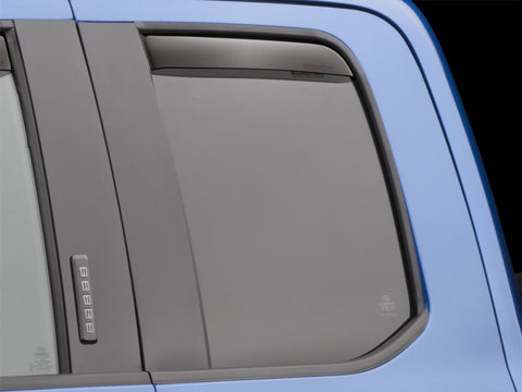 WeatherTech 2015+ Ford F-150 SuperCab Rear Side Window Deflectors - Dark Smoke - 83765