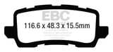 EBC 13+ Acura RLX 3.5 Yellowstuff Rear Brake Pads - DP43018R