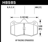 Hawk AP Racing CP 6600 DTC-70 Race Brake Pads - HB585U.660