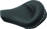 Mustang 94-96 Harley Road King Standard Touring Solo Seat w/Blk Pearl Studs - Black - 75566