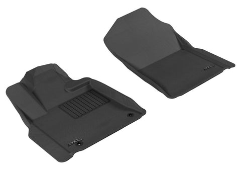 3D MAXpider 2007-2011 Toyota Tundra Reg/DBL Cab/Crewmax Kagu 1st Row Floormat - Black - L1TY14711509