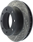 StopTech 00-05 Ford Excursion 4WD / 99-04 F250/F350 Pickup Front Slotted & Drilled Right Rotor - 127.65086R
