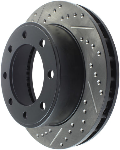 StopTech 00-05 Ford Excursion 4WD / 99-04 F250/F350 Pickup Front Slotted & Drilled Right Rotor - 127.65086R