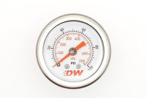 DeatschWerks 0-100 PSI 1/8in NPT Mechanical Fuel Pressure Gauge - 6-01-G