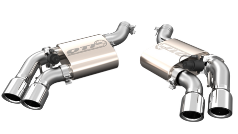 QTP 16-18 Chevrolet Camaro SS 6.2L 304SS Screamer Axle Back Exhaust w/4in Quad Tips - 400117