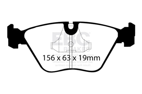 EBC 92-95 BMW M3 3.0 (E36) Yellowstuff Front Brake Pads - DP4689R