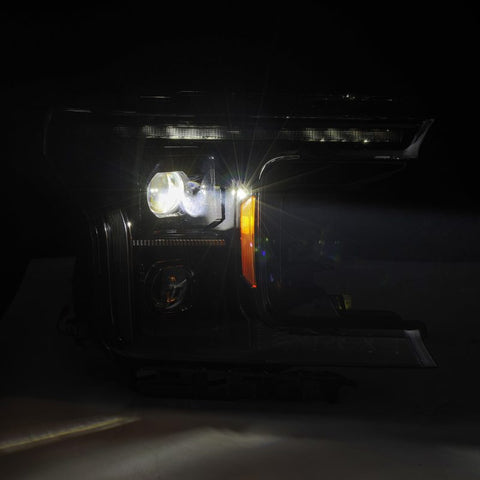 AlphaRex 18-20 Ford F-150 (Req. Conv F150 w/LED) LUXX LED Proj HL Alpha-Blk w/Actv Lt Seq Sig SB DRL - 880251