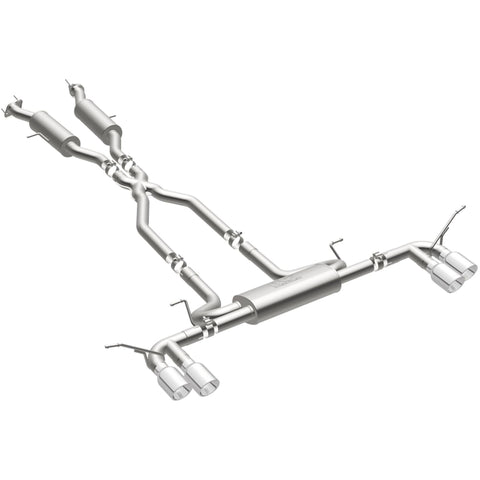 MagnaFlow Cat Back, SS, 2.5in, Quad Split Polish 4in tip 14-15 Jeep Grand Cherokee 3.6L/5.7L V6/V8 - 19193