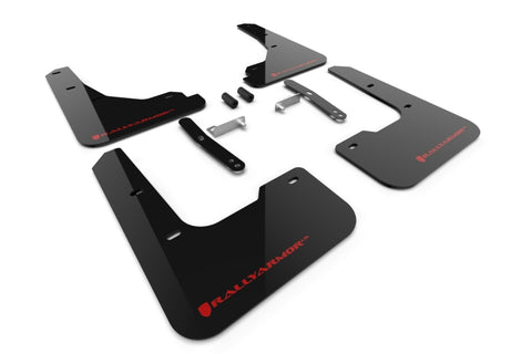 Rally Armor 24-26 Hyundai Elantra Black Mud Flap Red Logo - MF119-UR-BLK-RD