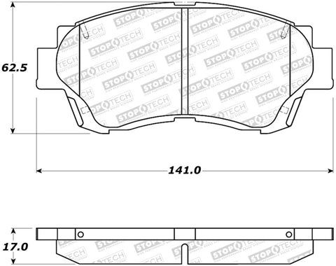 StopTech Street Brake Pads - 308.04761
