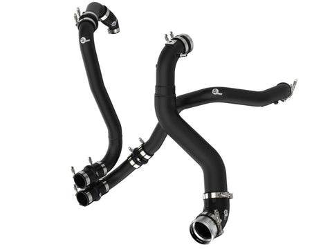 aFe BladeRunner 21-22 Ford F-150 Ecoboost V6-3.5L(tt) Aluminum Hot and Cold Charge Pipe Kit Black - 46-20514-B
