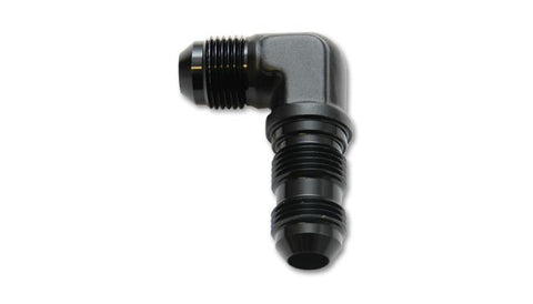 Vibrant -16AN Bulkhead Adapter 90 Deg Elbow Fitting - Anodized Black - 10614