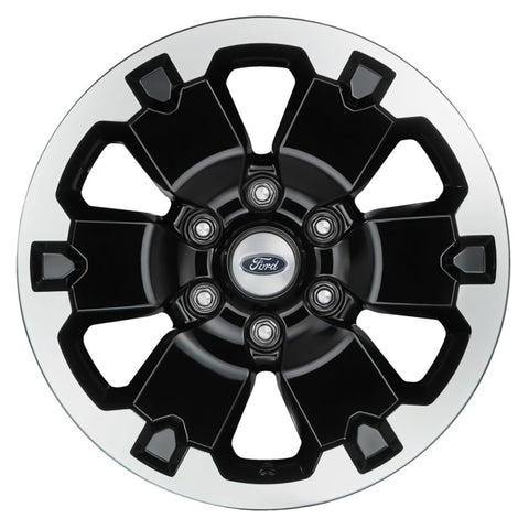 Ford Racing 19-21 Ranger 18x8in 4 Wheel Kit w/TPMS - Gloss Black w/ Machined Face - M-1007K-DC18X8BMF