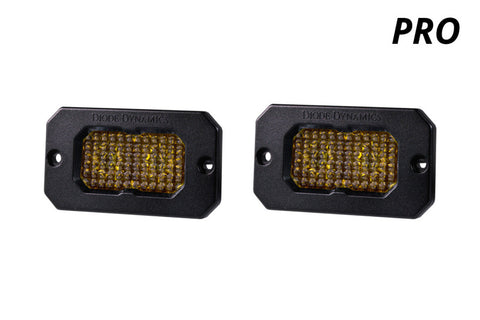 Diode Dynamics Stage Series 2 In LED Pod Pro - Yellow Fog Flush ABL (Pair) - DD6433P