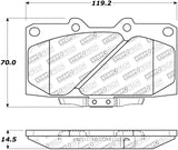 StopTech 89-96 Nissan 300ZX Street Performance Front Brake Pads - 308.06470