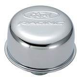 Ford Racing Logo Push-In Type Air Breather Cap - Chrome - 302-215