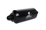 Aeromotive In-Line Filter - (AN -8 Male) 40 Micron Stainless Mesh Element Bright Dip Black Finish - 12378