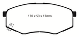 EBC 10-15 Hyundai Tucson 2.0 FWD Greenstuff Front Brake Pads - DP21866