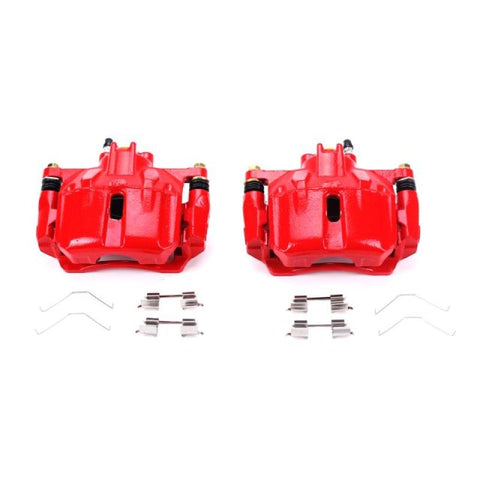 Power Stop 12-15 Honda Civic Front Red Calipers w/Brackets - Pair - S6764