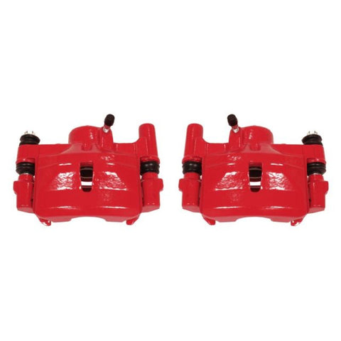 Power Stop 90-91 Lexus ES250 Rear Red Calipers w/Brackets - Pair - S1202