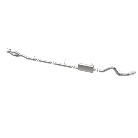 MagnaFlow Sys C/B 11-15 Ford Super Duty F250 6.2L EC CC, SS 3.5in Single Rear Pass Side Ext 5in Tip - 19174