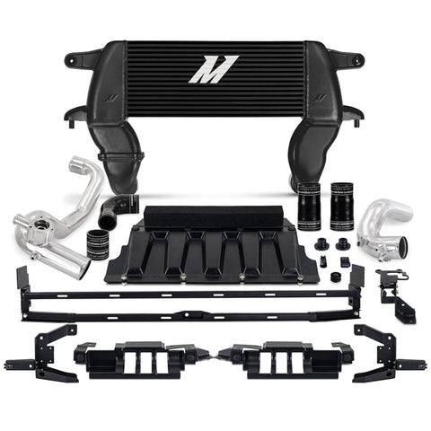Mishimoto 21+ Bronco 2.3L High Mount INT Kit BK Core P Pipes - MMINT-BR23-21HKBKP
