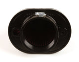 K&N Universal Chrome Filter-Oval Tapered 4in Flg ID x 5.375in Base O/S W x 3.313in Top O/S W - RC-1680
