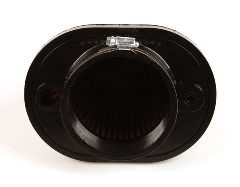 K&N Universal Chrome Filter-Oval Tapered 4in Flg ID x 5.375in Base O/S W x 3.313in Top O/S W - RC-1680