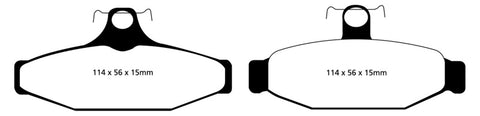 EBC 93-00 Aston Martin Virage 5.3 (AP Caliper) Redstuff Rear Brake Pads - DP31165C
