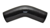 Vibrant 4 Ply Reinforced Silicone Elbow Connector - 4in I.D. - 45 deg. Elbow (BLACK) - 2756