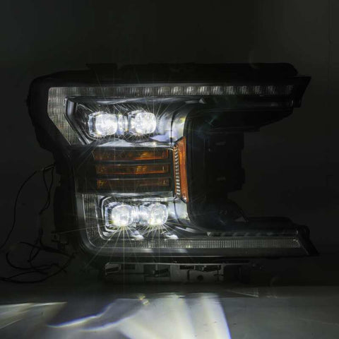 AlphaRex 18-19 Ford F-150 NOVA LED Proj Headlights Plank Style Matte Black w/Activ Light/Seq Signal - 880182