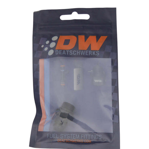 DeatschWerks 6AN ORB Male to 6AN Male Flare Adapter (Incl O-Ring) - Anodized Matte Black - 6-02-0404-B