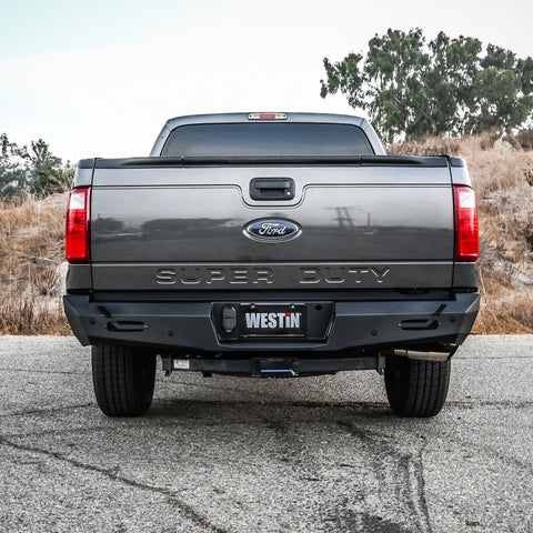 Westin 11-16 Ford F-250/350/450/550 Super Duty Pro-Series Rear Bumper - Textured Black - 58-421205