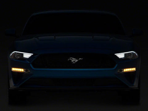 Raxiom 18-23 Ford Mustang GT EcoBoost LED Projector Headlights- Blk Housing (Clear Lens) - 407614